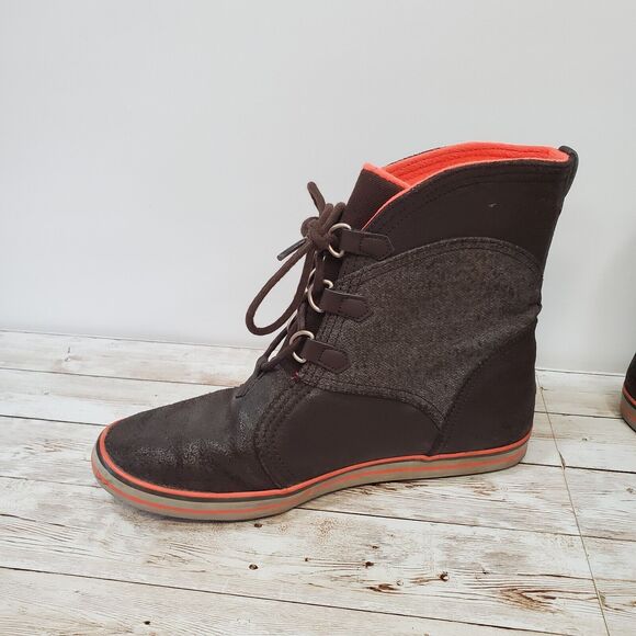 Nike Carico Boots Mid LTR 2012 LaceUps Brown Orange Womens Size 7.5 - 530910 010 - Picture 4 of 11